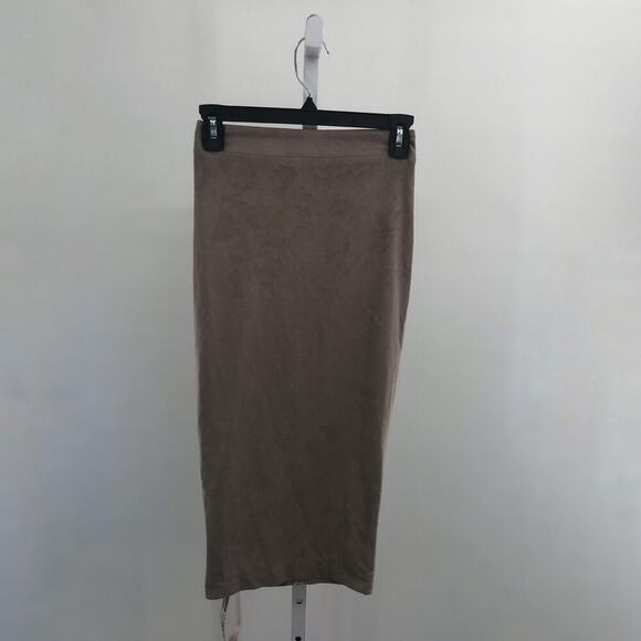House of CB NWT Giuditta Taupe Suedette Pencil Skirt XS - Picture 4 of 11